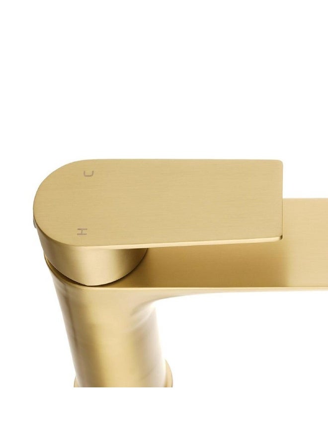 واي دي صنبور حوض حمام عصري بمقبض واحد، مصنوع من النحاس الصلب، يُثبت على سطح الحوض، يتميز بتدفق مياه سلس، ولمسة نهائية متينة، وسهولة التركيب، وهو قطعة فاخرة لحمامك تُضفي لمسة جمالية على منزلك. - Image 4